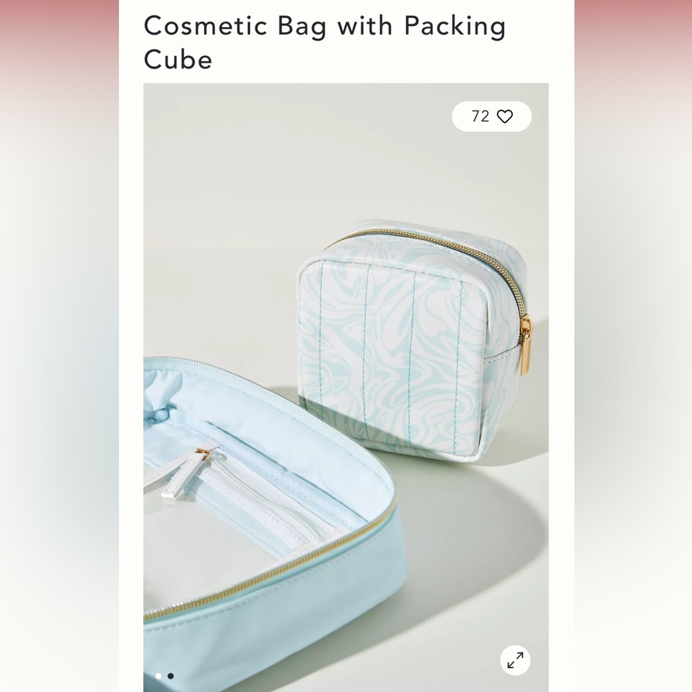 BNWT-Anthropologie Cosmetic Bag with Packing Cube